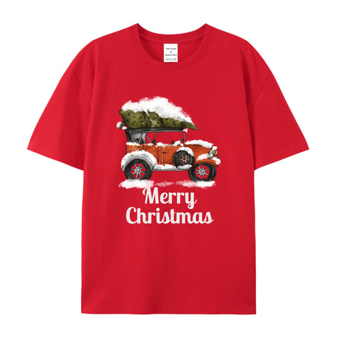 Unisex Christmas Theme Cotton T-Shirt